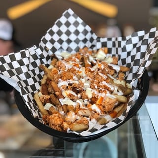 Buffalo Chicken Cheesesteak Fries